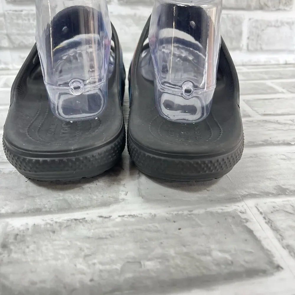 Crocs Unisex Classic Rainbow Pride Two Strap Slide Sandals Men 9 /Women 11